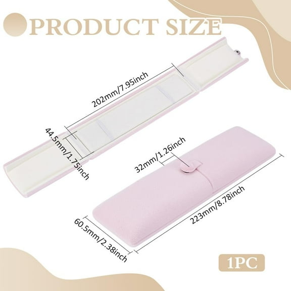 Pink Velvet Jewelry Packaging Box Necklace Display Storage Case Velvet Pendant Necklace Storage Case Long Chain Storage Gift Box for Wedding Engagement