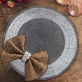 thumbnail image 6 of Beaded Placemats Set of 4 for Dining Table, Table Placemats, 14 Inches Round - Silver Gray, 6 of 10