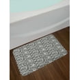 thumbnail image 2 of Floral Bath Mat, Lace Gothic Pattern with Flower Effect and Leaves Ornamental Antique Feminine Design, Non-Slip Plush Mat Bathroom Kitchen Laundry Room Decor, 29.5 X 17.5 Inches, Grey Black, Ambesonne, 2 of 2