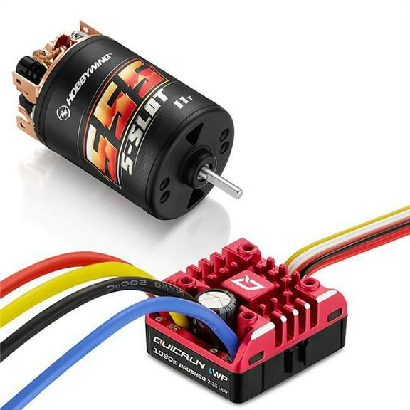 Hobbywing HWI38020351 Quic Run 1080 G2 ESC Plus Brushed 555 - 11T Motor Rock Crawling