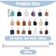 thumbnail image 2 of 20 colgantes de piedras preciosas naturales de 20 colores con 20 cordones de cuero sintético negro. Kit para hacer collares DIY con dijes de pepitas de piedras preciosas mixtas., 2 of 6