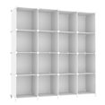thumbnail image 1 of Organizador de almacenamiento en forma de cubo AWTATOS, 16 cubos, color blanco, 1 of 7