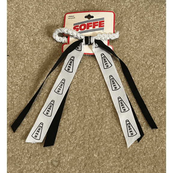 Soffe Cheer Ribbon Scrunch Black