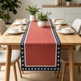 thumbnail image 5 of 4th of July Patriotic Table Runners, 72x13 Inch Stars Stripes Red White and Blue Table Runner for Memorial Day Independence Day Table Decor, 5 of 6