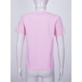 thumbnail image 5 of Nyeemya Boys Girls Cotton Solid Short Sleeve Crewneck T-Shirt Basic Athletic Running Tee Top Pink 140, 5 of 7