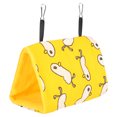 thumbnail image 1 of Pet Supplies, Warm Yellow Bottom Soft Fabric Triangular  Hammock Easy To Install Bird Hanging Bed  For Tree Branch S,M,L, 1 of 8