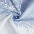 thumbnail image 5 of Silvia Chenille Embroidered 76" x 84" Window Panel Pair in Blue, 5 of 6