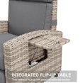 thumbnail image 1 of Qinaqin Outdoor cm de Anchoicker Recliner Patio Chair – 150° Ajustable Backrest Air Pump Footrest, 1 of 8