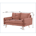 thumbnail image 5 of US Pride Furniture Villeda 70''W Polyester Square Arms Loveseat Greenish Blue, 5 of 5