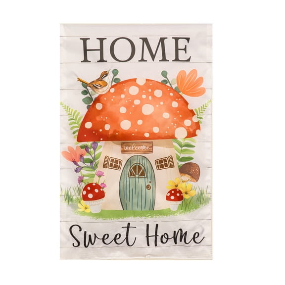 Meadow Creek 11.5" x 18" Spring Mushroom House Outdoor Yard Flag