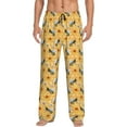 thumbnail image 2 of Picia Bee Wasp Mens Soft Woven Cotton Elastic Waistband Sleep Pajama Pant Lounge Sleep Pant With Pockets And Drawstring-Medium, 2 of 9