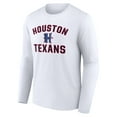 thumbnail image 2 of Men's  White Houston Texans Secondary Logo Victory Arch Long Sleeve T-Shirt, 2 of 3