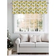 thumbnail image 5 of Yellow Lemon Valances for Windows Pink Flower Leaf Pastoral Vintage Linen Rod Pocket Curtains Valance Short Window Treatment Drapes for Living Room, Bedroom Bathroom 42"&nbsp;W x 18" L, 5 of 5