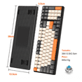 thumbnail image 4 of Teclado Gamer Mecánico Teclado con Cable QWERTY Eje verde español color Gris Y Blanco con luz RGB, 4 of 5