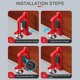 thumbnail image 4 of 80dB Door Stop Alarm Anti-Theft Door Lock Brace Jammer Personal Protection for Hotel Travel & Home Security, 4 of 5
