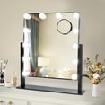 thumbnail image 5 of FanhSbrocade Hollywood Vanity Makeup Mirror with 12 Dimmable LED Light, 360 Rotation 3-Color Modes Mirror SmartTouch Control, 10X Magnified, 5 of 10