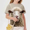thumbnail image 3 of Xdegoge Kids Boys Girls 3D Animal Graphic T-Shirt Funny Sheep Print Short Sleeve Crewneck Novelty Summer Casual Tees Tops, Size 5-6, 3 of 6
