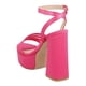 thumbnail image 3 of Zapatillas Mama Lola Mujer Plataforma Satín Tiras Casuales rosa 24, 3 of 3