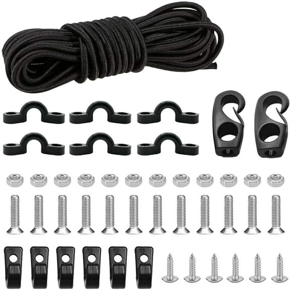 1 Set Kayak Accessories Elastic Cord Kayak Bungee Cord Kit Bungee Straps With Hooks