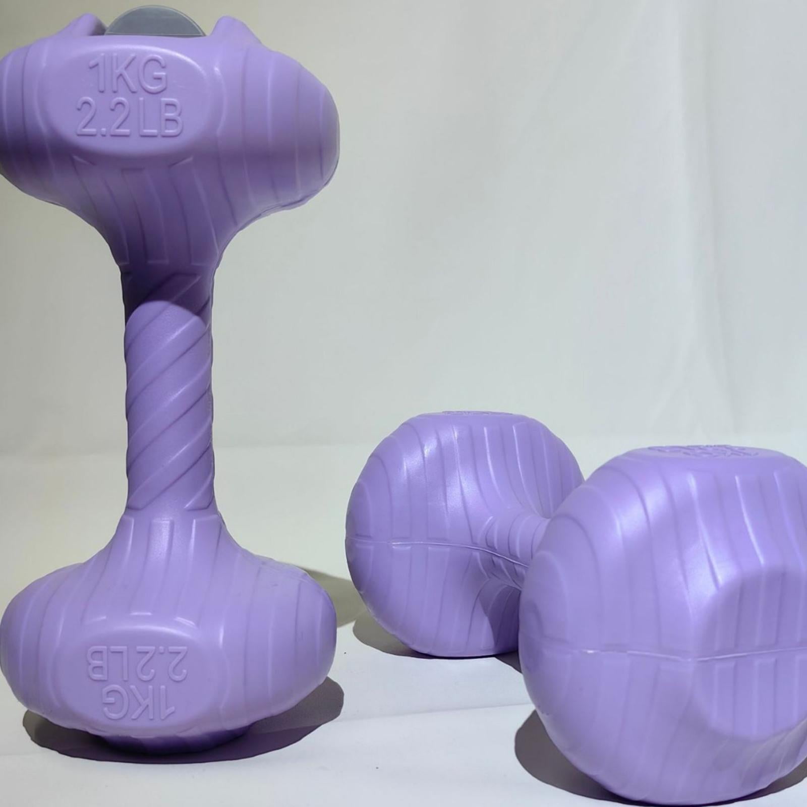 2 Pieces Portable Water Dumbbell Adjustable Weight Leakproof Fitness Equipment for Kids Home Gym