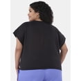 thumbnail image 3 of Avia Women's and Women's Plus Knit Tee with Cap Sleeves, Sizes XS-4X, 3 of 5
