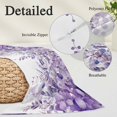 thumbnail image 3 of Purple Eucalyptus Leaves Pillow Covers Queen, Spring Floral Summer Botanical Soft Brushed Microfiber Breathable Throw Pillow Covers, Pillowcase with Zipper for Couch Sofa Bedroom Living Room 20"x30", 3 of 9