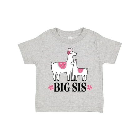 

Inktastic Big Sis Girls Llama Sister Gift Toddler Toddler Girl T-Shirt