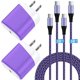 thumbnail image 1 of USB C Charger,AILKIN 2PACK Charging Block Type C with 2PACK Type C Cables 10ft 20W PD Type C Charger 10ft USB C Block Plug Fast Android Phone Charger Block with Usb C Charging Cable 10ft,Purple, 1 of 1