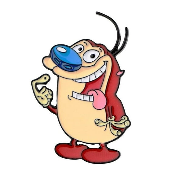 Ren And Stimpy Cartoon Stimpy Character Figure 1 Inches Tall Enamel Metal Pin