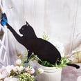 thumbnail image 4 of Black Cat Stake Garden Yard Signs Silhouette Decorations Blue Butterfly Animal Art Lawn Garden Decor Outdoor Statue for Cat Lovers Home Lawn Ornaments 11.7 x 10Inch for diy, 4 of 9