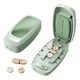 thumbnail image 1 of El mejor divisor de pastillas para varias pastillas - Cortador ajustable de 1/2, 1/4 con alineación de centrado y caja de almacenamiento para vitaminas y medicación, 1 of 1