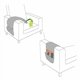 thumbnail image 3 of Grey Remote Control Holder Non-Slip Couch Sofa Chair Armrest organizer with 5 Pockets Armchair pocket, 3 of 5