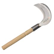 Highcool Sickle - Steel Grass Sickle, Hardwood Handle Clearing Sickle Suitable for Cutting Vines, Undergrowth, and Young Trees.