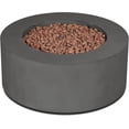 thumbnail image 5 of Real Flame Aegean 36" Round Steel Propane or Natural Gas Fire Pit Table in Weathered Slate, 5 of 9