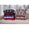 thumbnail image 3 of Cuddl Duds Oversized Throw Blanket with a Sherpa Foot Pocket, 50" x 70", Gray and White Buffalo Plaid, 3 of 6