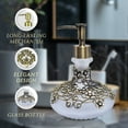 thumbnail image 3 of Decozen Gifts for Mom - Premium Frosted Glass Lotion Dispenser for Mother's Day Gifts, Bathroom Decor, Soap Dispenser, Glass Pump Bottle, Liquid Hand Soap Bottle - Mothers Day Decor, 3 of 9