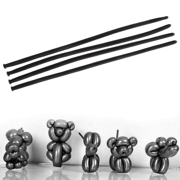 FRCOLOR 100 Pcs Balloons Twisting for Decoration Black
