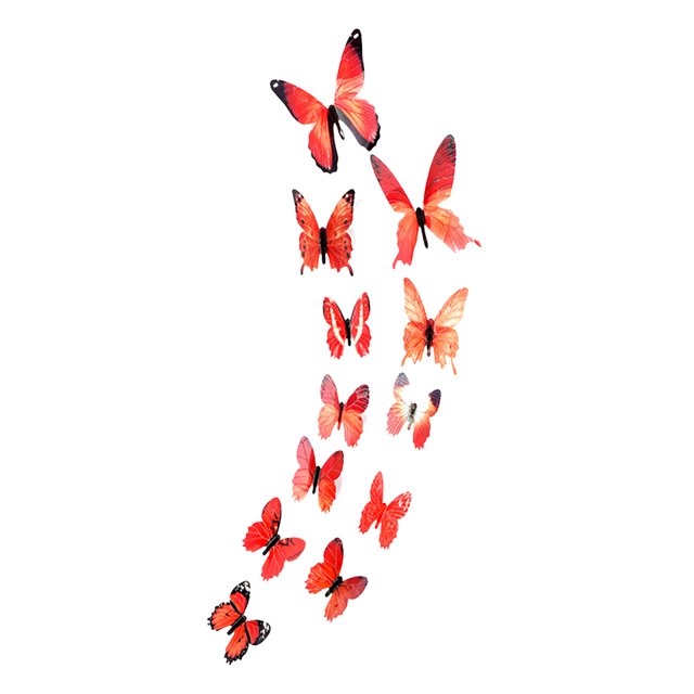 Bienvenido Luminoso tridimensional mariposa dormitorio habitación infantil decoración de pared pegatinas de pared