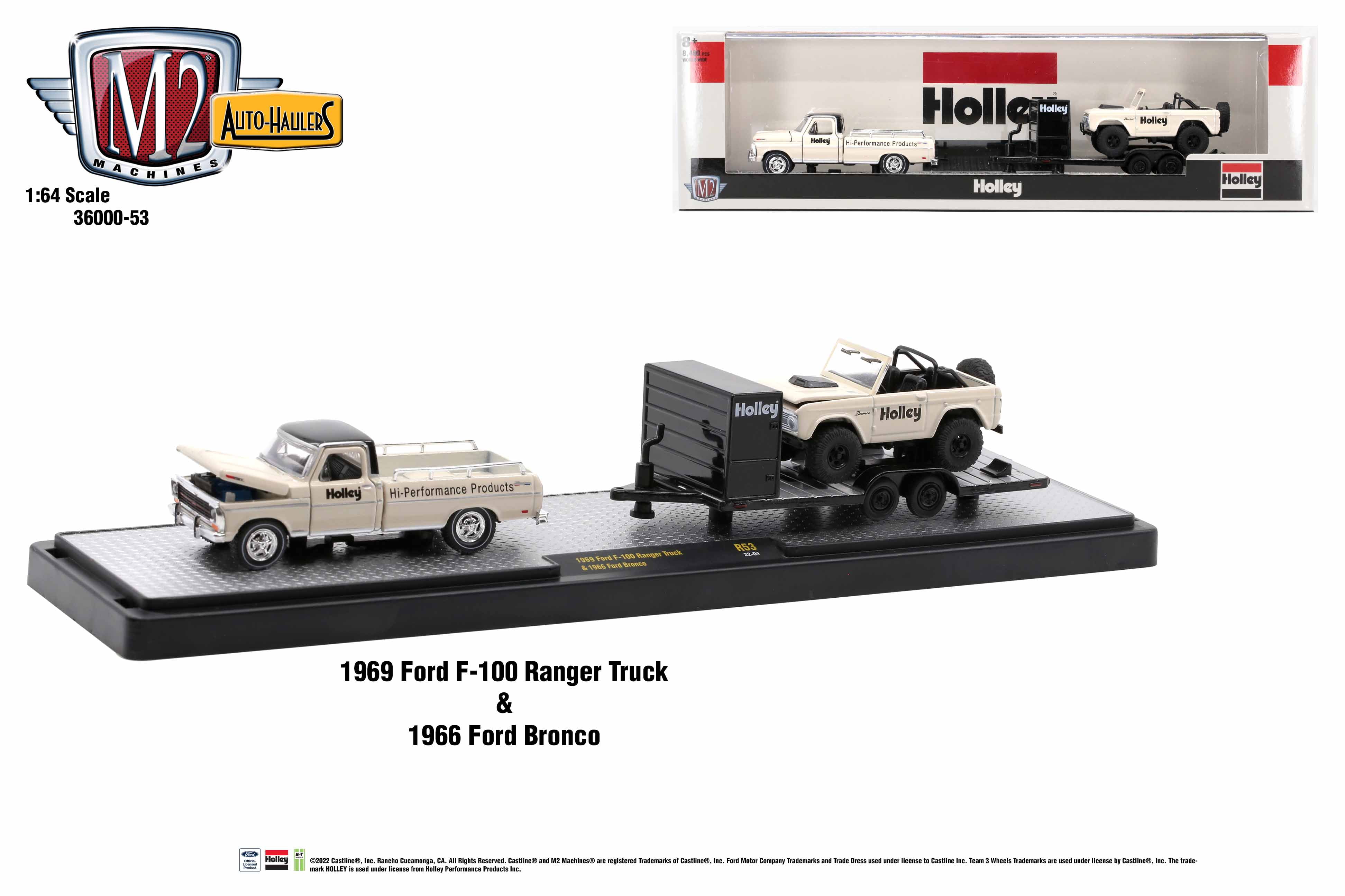 M2 Machines Auto Hauler 58 1969 Ford F-100 Ranger Truck & 1966