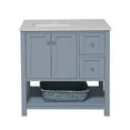 thumbnail image 2 of Lakeshore 36" Bathroom Vanity with Powder Blue Cabinet and Engineered Carrara Top, 2 of 6