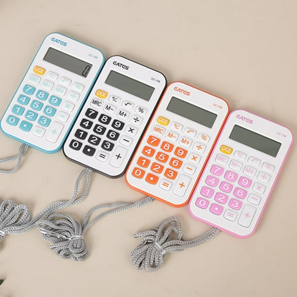 Fiudx Mini Calculadora, Pantalla Lcd de 8 Dígitos, Función de Energía Solar, Diseño Ligero y Portátil, Ideal para Uso En La Escuela y La Oficina, Fácil Operación con Botones, Regalo Perfecto para Est