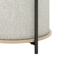 thumbnail image 3 of Mesa Auxiliar MU:4LIFE Estilo Kanso con taburete Otomano gris Claro y natural, 3 of 4