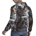 thumbnail image 6 of Xecao Cat Astronaut In Space Pattern Men's Adult Pullover Hoodie,Hooded Sweatshirt-4X-Large, 6 of 7