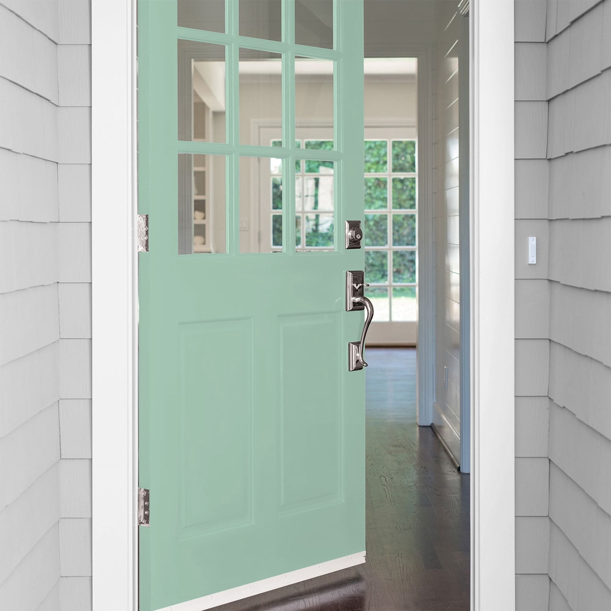 Glidden High Endurance Plus Green Silk Semi Gloss Exterior Paint and Primer, 1 Quart