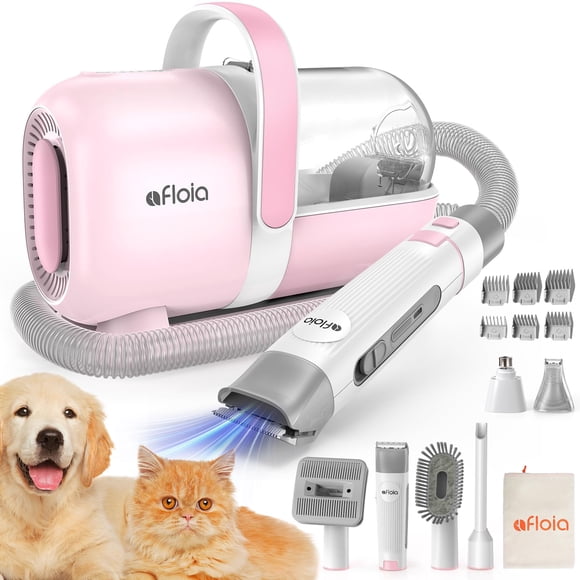 Kit de aseo para perros Afloia 6 en 1, aspiradora de bajo ruido, 1,5 L