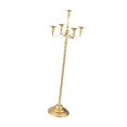 thumbnail image 2 of Portavelas con 5 brazos candelabro decoración de mesa candelabro estilo europeo para una cena romántica Dorado 23x89cm, 2 of 9