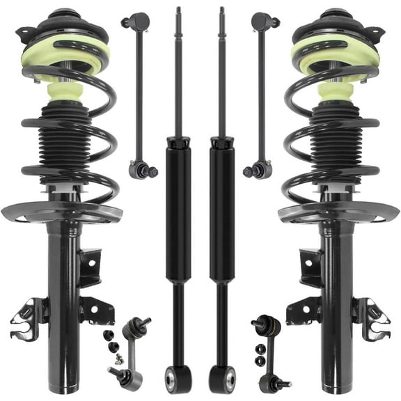 Detroit Axle - 8pc 2.4L Struts Suspension Kit for 2015-2017 Chrylser 200, 4 Front Rear Sway Bar Links 2 Complete Front Struts Coil Spring 2 Rear Shock Absorbers Assembly 2016 Replacement