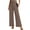 A3-Mocha, variant on Women's Wide Leg Lounge Pants High Waisted Elastic Tie Knot Loose Trousers with Pockets S-XXL