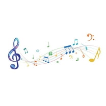 1set Wall Stickers Music Wall Decals Watercolor Self Adhesive Music Notes Vinyl Wall Art Murals Wall Decoration Home Decor for Living Room Bedroom Music Lovers Gifts for People