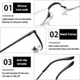 Koosufa half metal moon reading glasses 2 5 spring hinge half frame